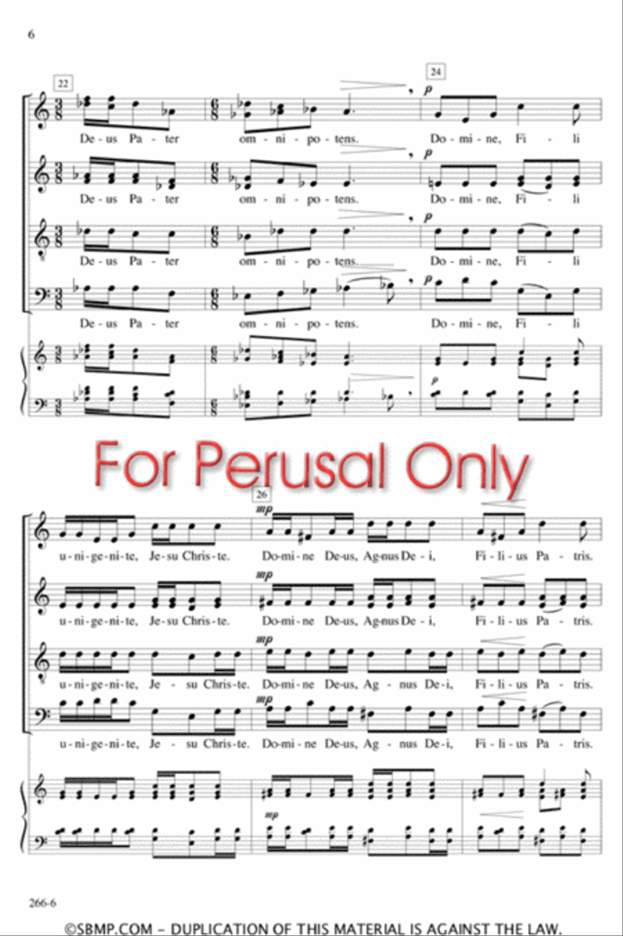 Gloria from Missa Brevis in Honorem Beata Maria Virginis - SATB Octavo 4-Part scores gallery preview page 5
