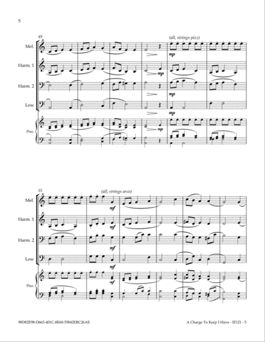 A Charge To Keep I Have Full Orchestra scores gallery preview page 6