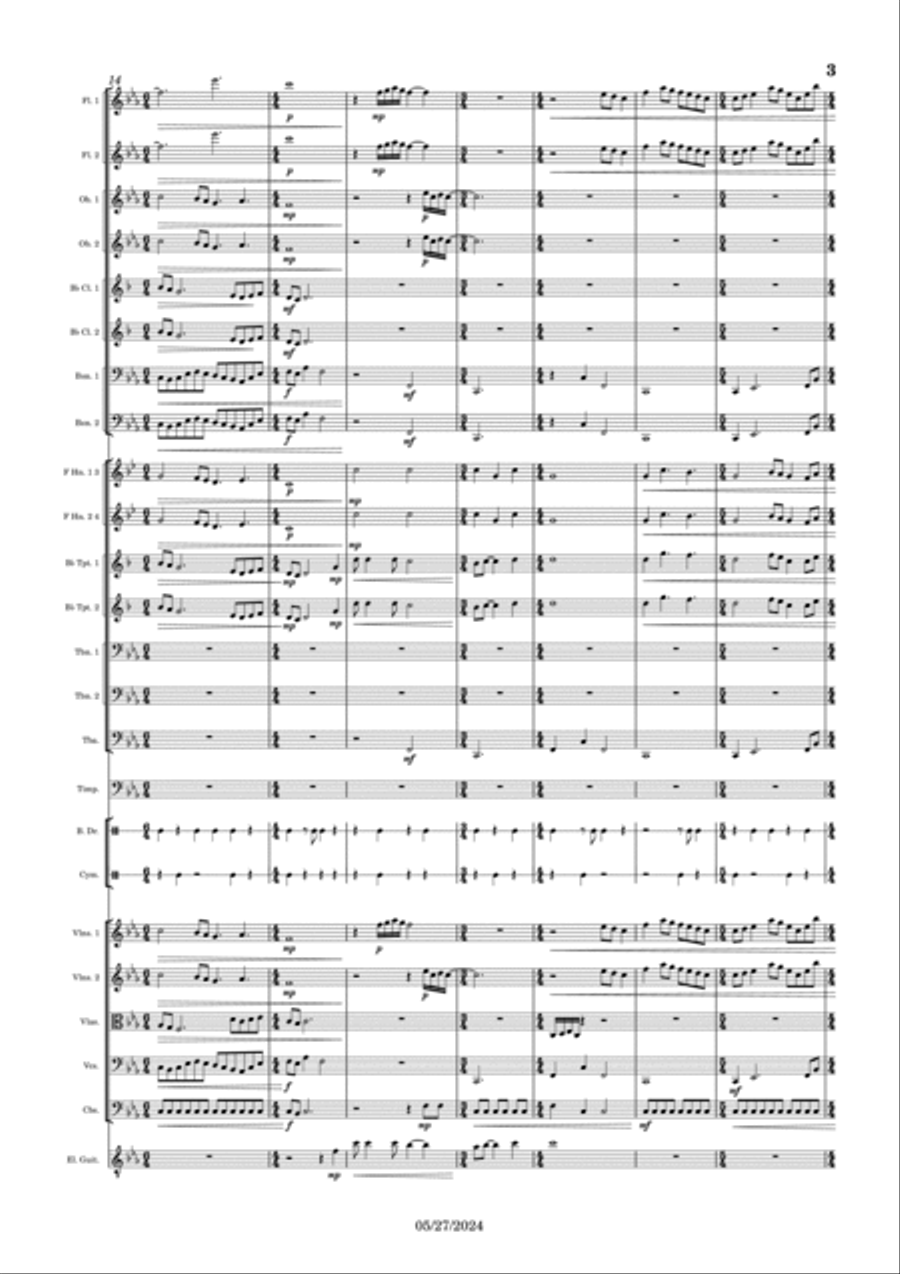 Full Moon Rising Full Orchestra scores gallery preview page 3
