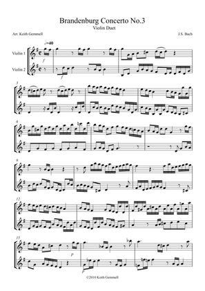 Brandenburg Concerto No. 3: Violin Duet