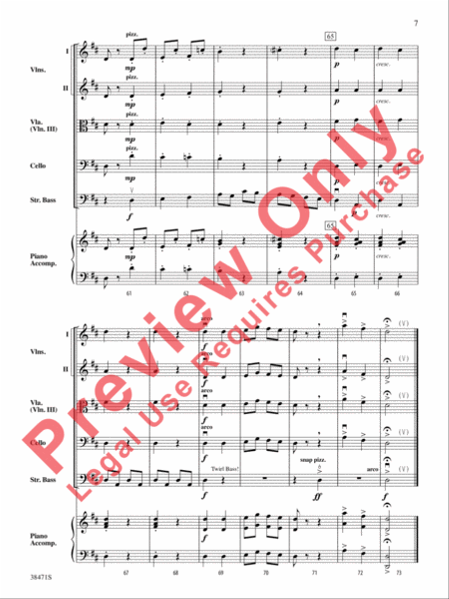 Can Can Basses Can Can Basses String Orchestra scores gallery preview page 8