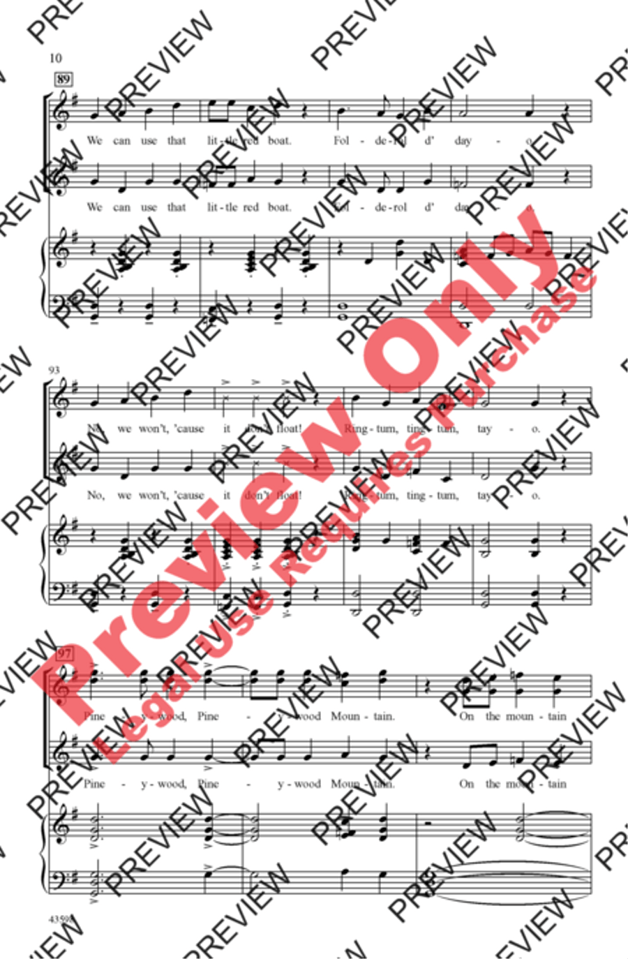 Pineywood Mountain Pineywood Mountain Women's Choir scores gallery preview page 10