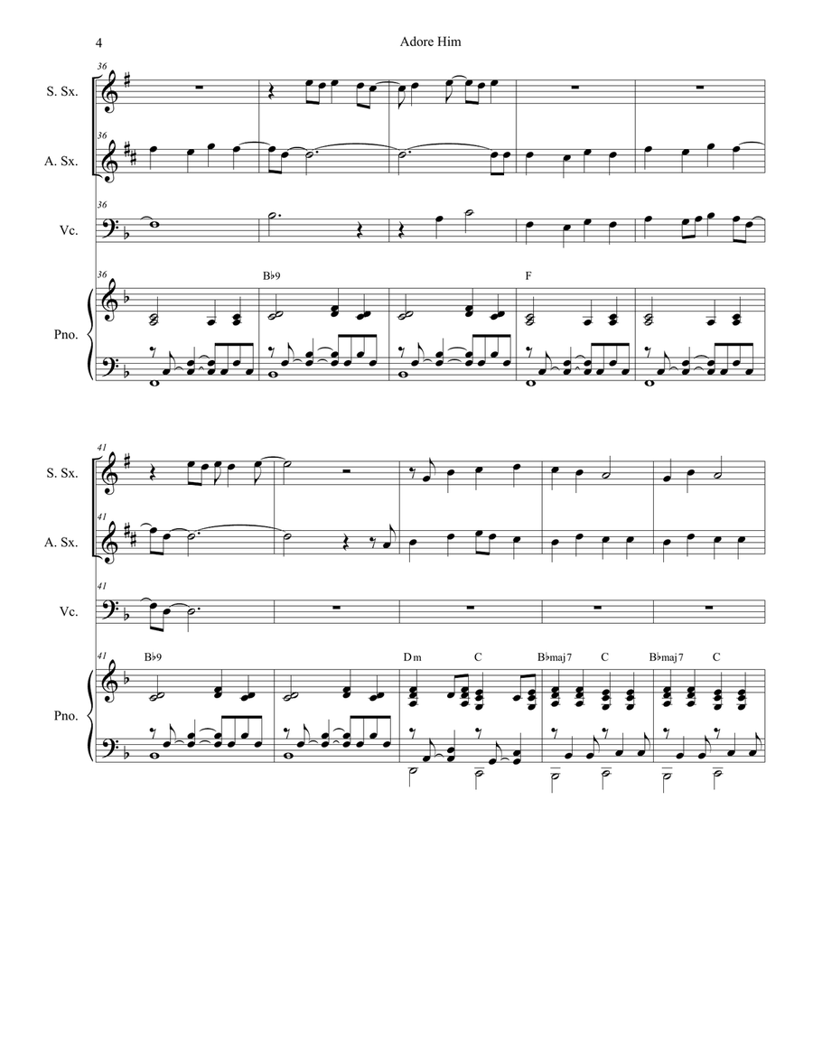 Adore Him Adore Him Woodwind Duet scores gallery preview page 4