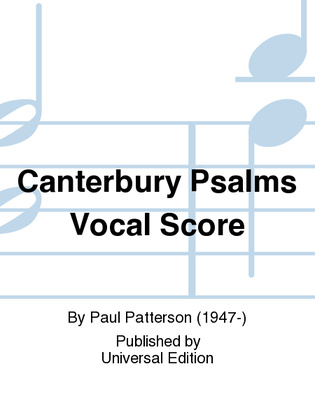 Canterbury Psalms Vocal Score