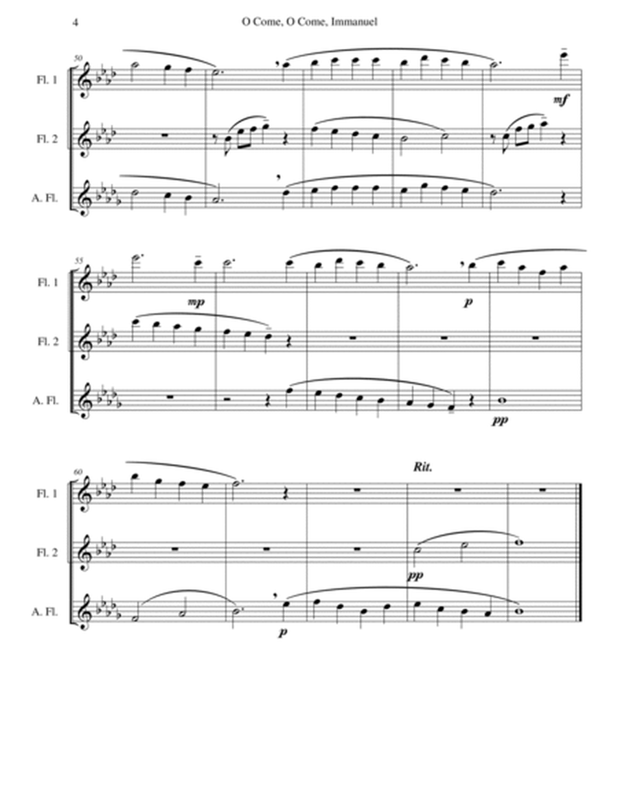 O Come, O Come, Immanuel (Emmanuel) - Flute Trio image number null