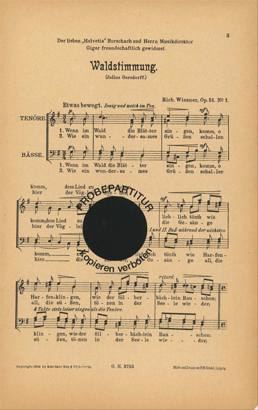 Waldstimmung Waldstimmung Men's Choir scores gallery preview page 1