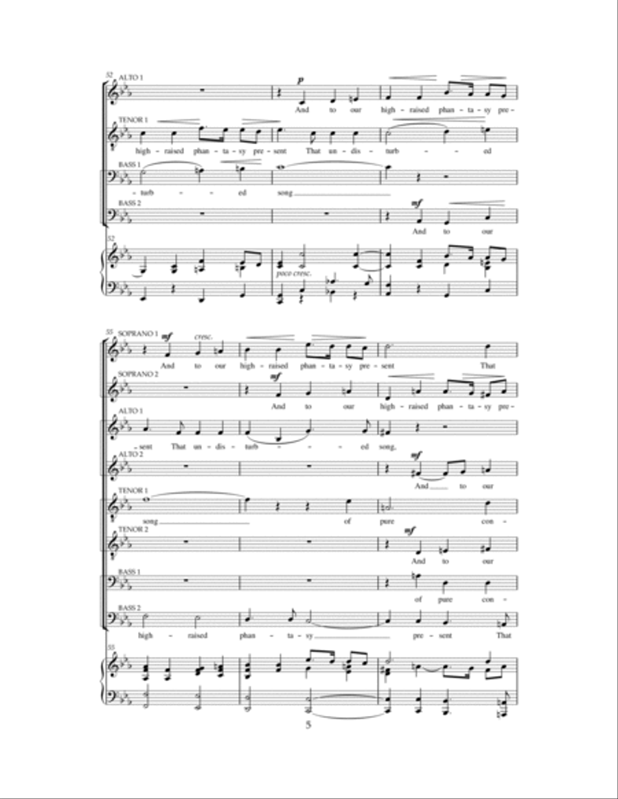 Blest Pair Of Sirens Blest Pair Of Sirens Choir scores gallery preview page 5