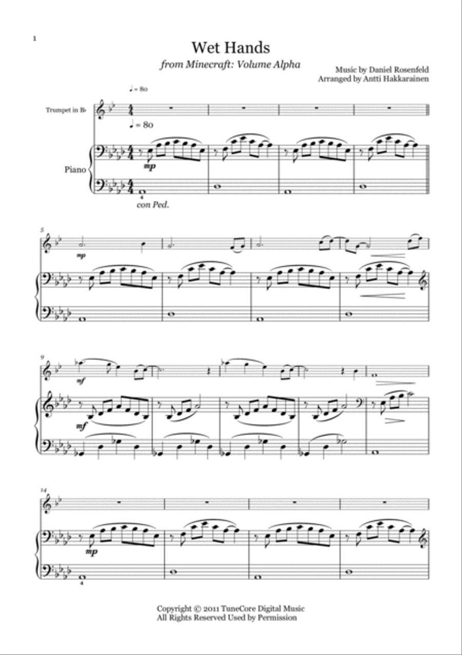 Wet Hands B-Flat Trumpet scores gallery preview page 2