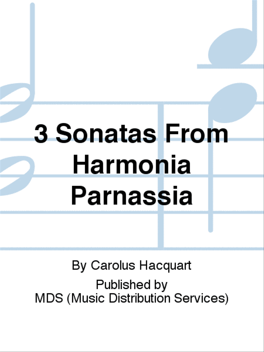 3 Sonatas from Harmonia Parnassia Violin scores gallery preview page 1