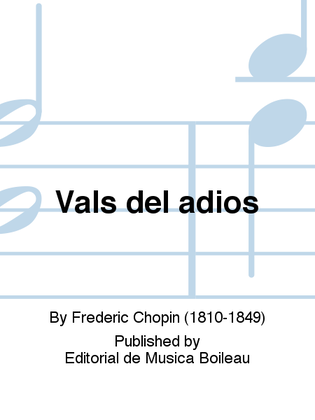 Book cover for Vals del adios