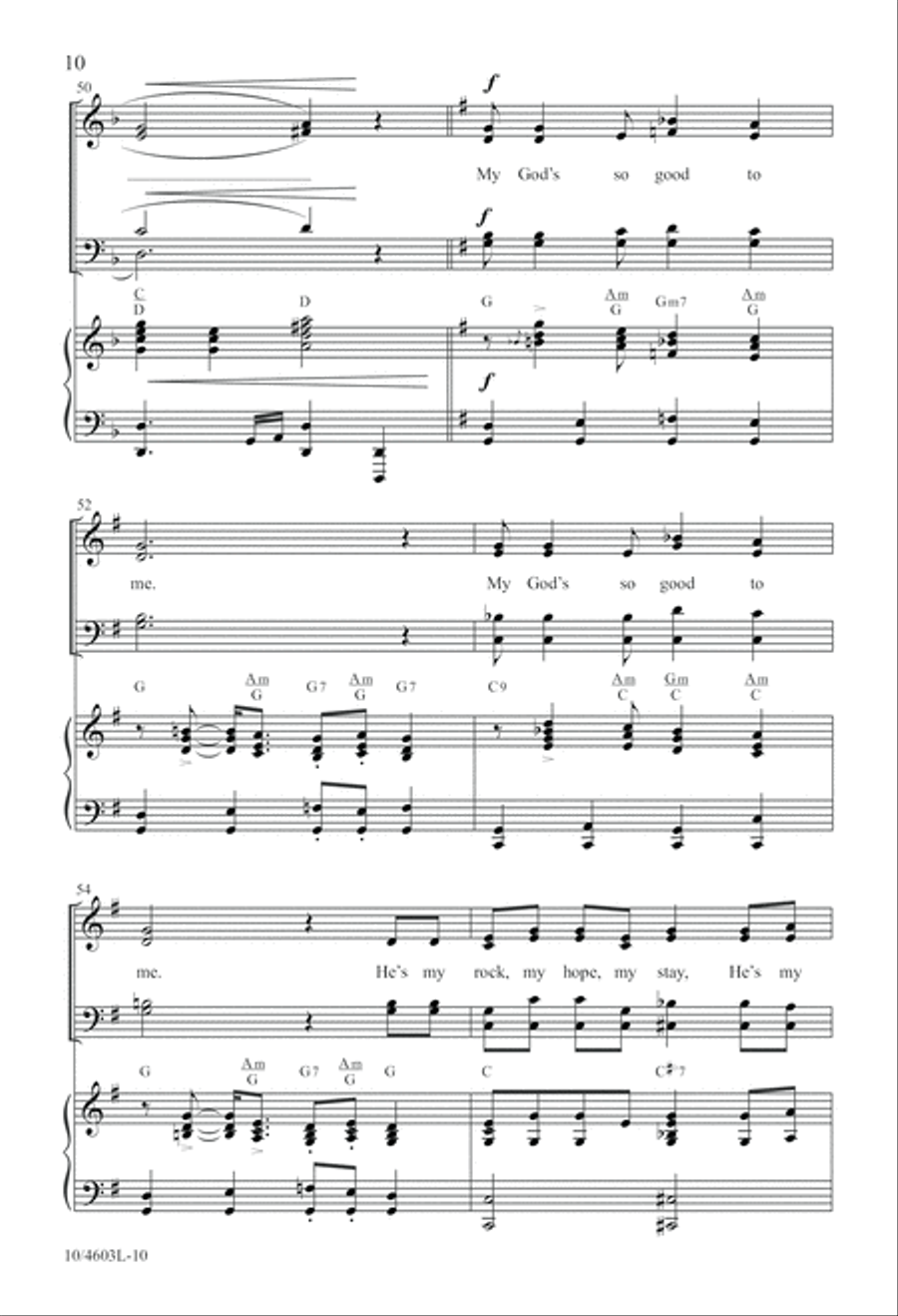 My God's So Good to Me 4-Part scores gallery preview page 10