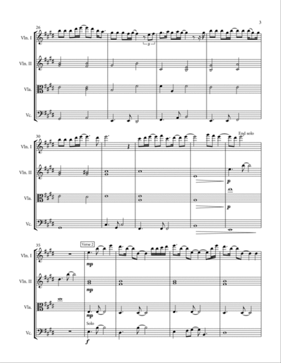 Believe String Quartet scores gallery preview page 5