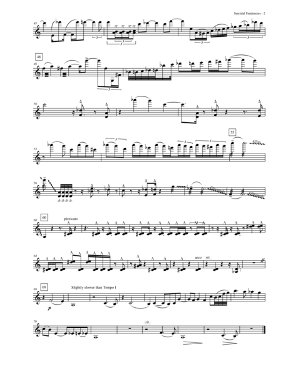 Suicidal Tendencies Violin Solo scores gallery preview page 3