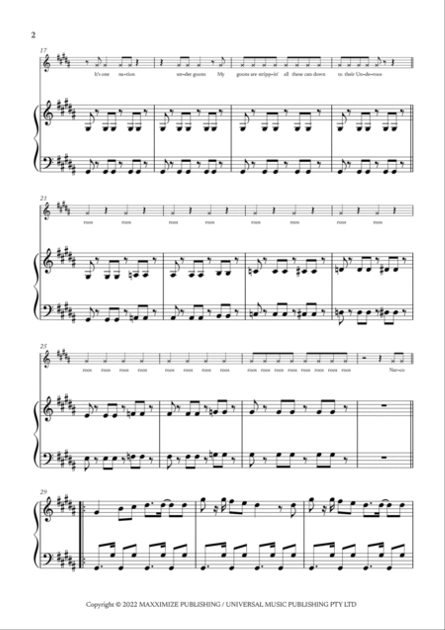 Narco Narco Easy Piano scores gallery preview page 2