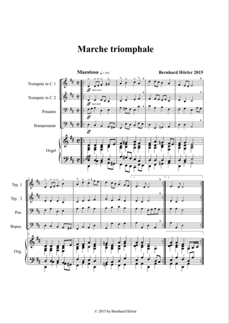 Marche triomphale Small Ensemble scores gallery preview page 1