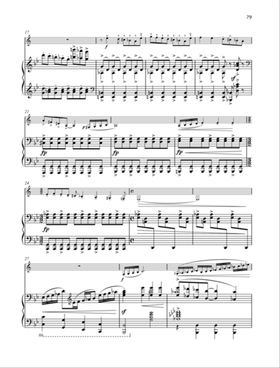 Sonata in one movement B-Flat Clarinet scores gallery preview page 2