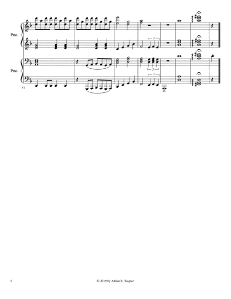 A Night Out in the Spring Piano scores gallery preview page 6