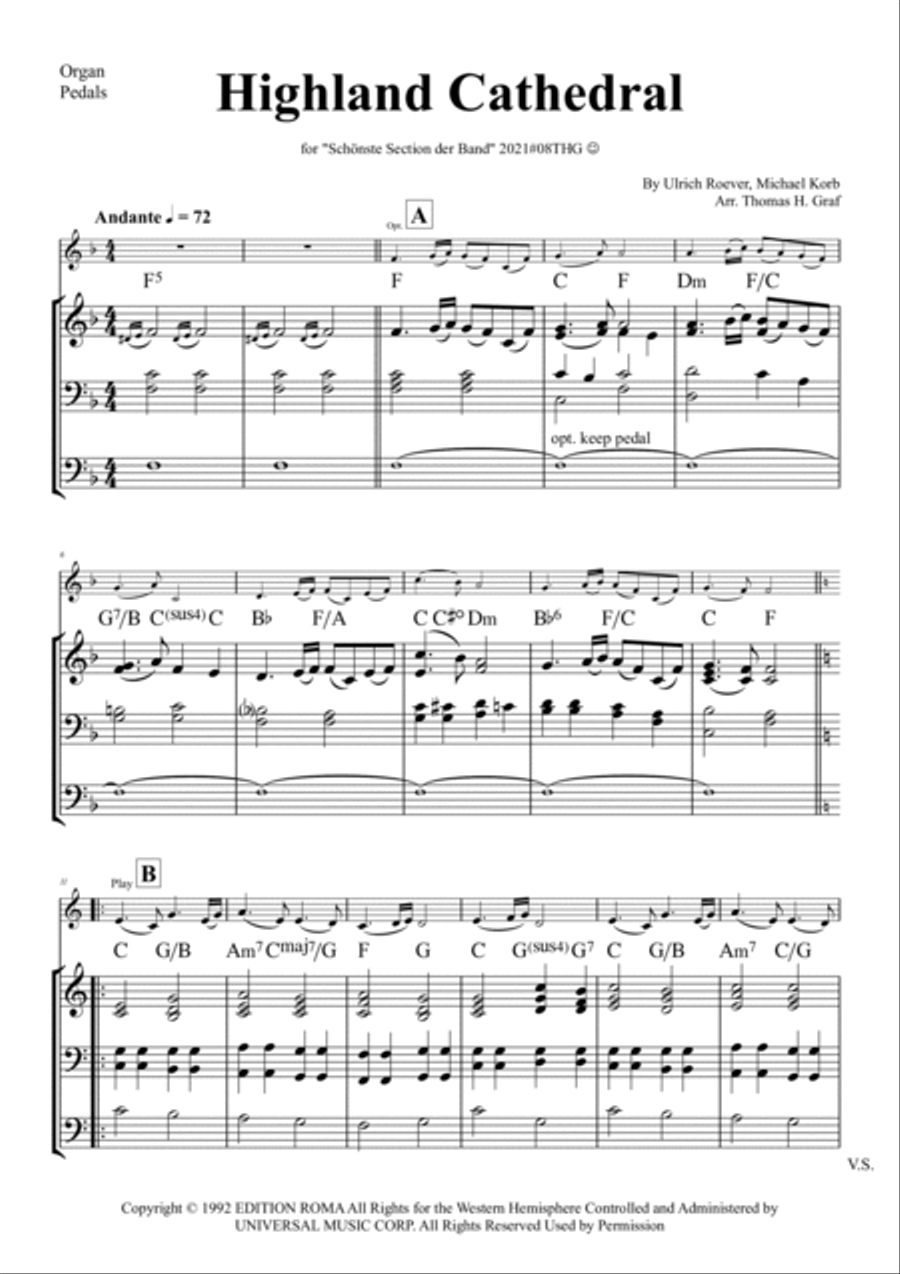 Highland Cathedral Trumpet Duet scores gallery preview page 6