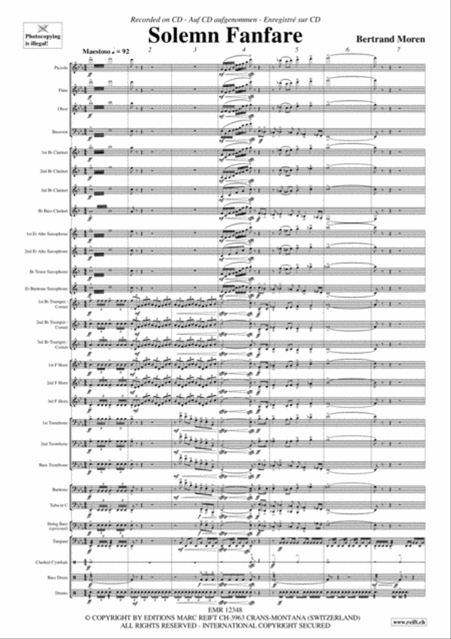 Solemn Fanfare Concert Band scores gallery preview page 3