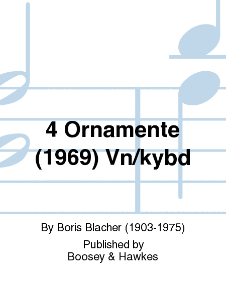 4 Ornamente (1969) Vn/kybd