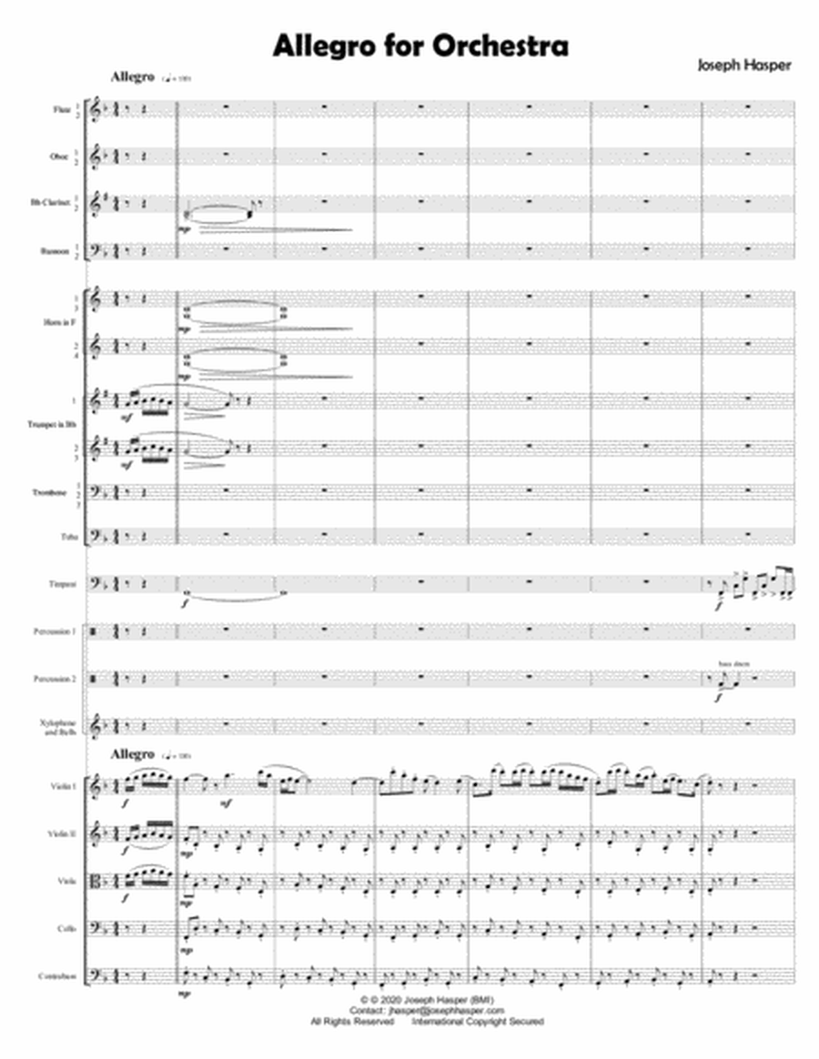 Allegro for Orchestra (score only) image number null