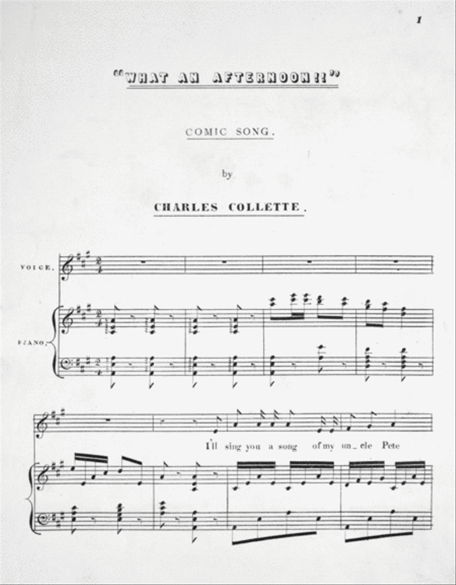 What An Afternoon! Comic Song Voice scores gallery preview page 2