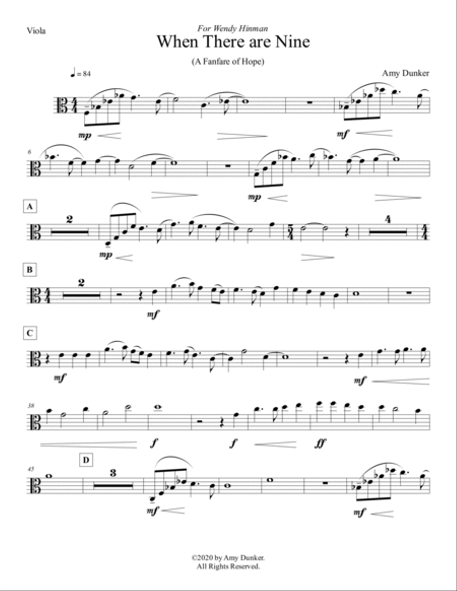 When There are Nine (Viola and Piano) Piano scores gallery preview page 3