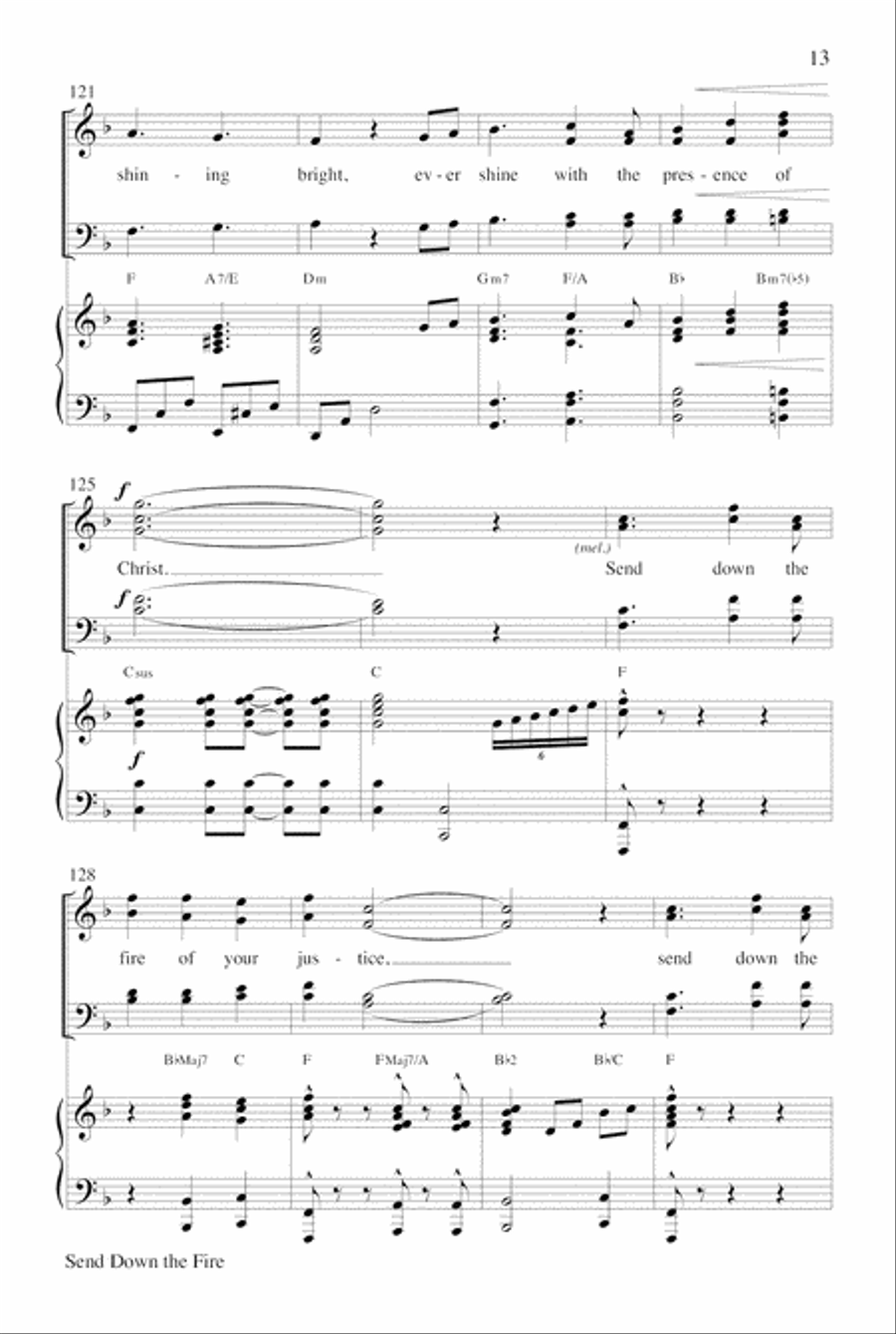 Send Down the Fire Choir scores gallery preview page 13