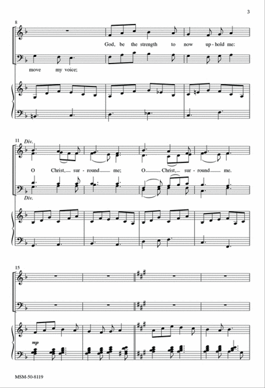 O Christ, Surround Me 4-Part scores gallery preview page 3