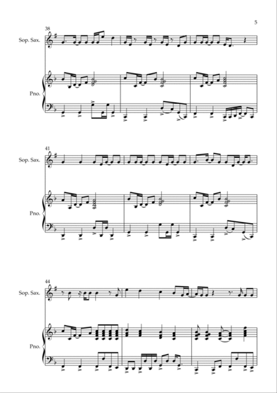 Dynamite Dynamite Soprano Saxophone scores gallery preview page 5
