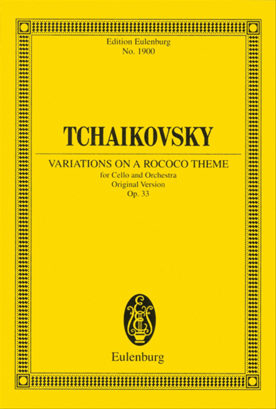 Variations on a Rococo Theme for Cello and Orchestra Orchestra scores gallery preview page 1
