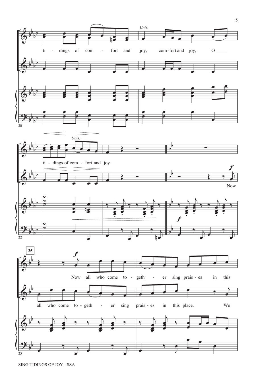 Sing Tidings Of Joy SSA scores gallery preview page 4
