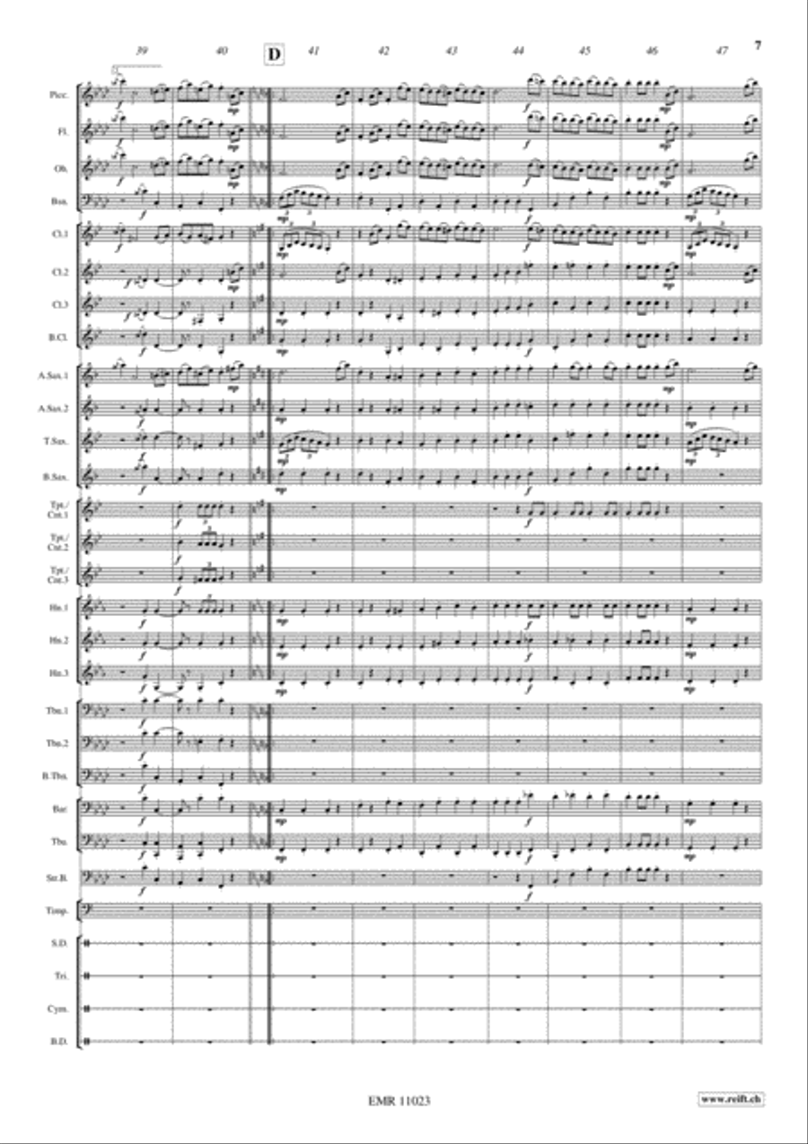 Hungarian March Hungarian March Concert Band scores gallery preview page 8