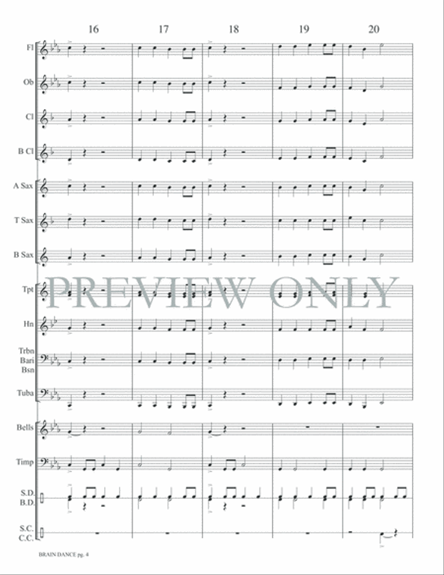 Brain Dance Brain Dance Concert Band scores gallery preview page 7