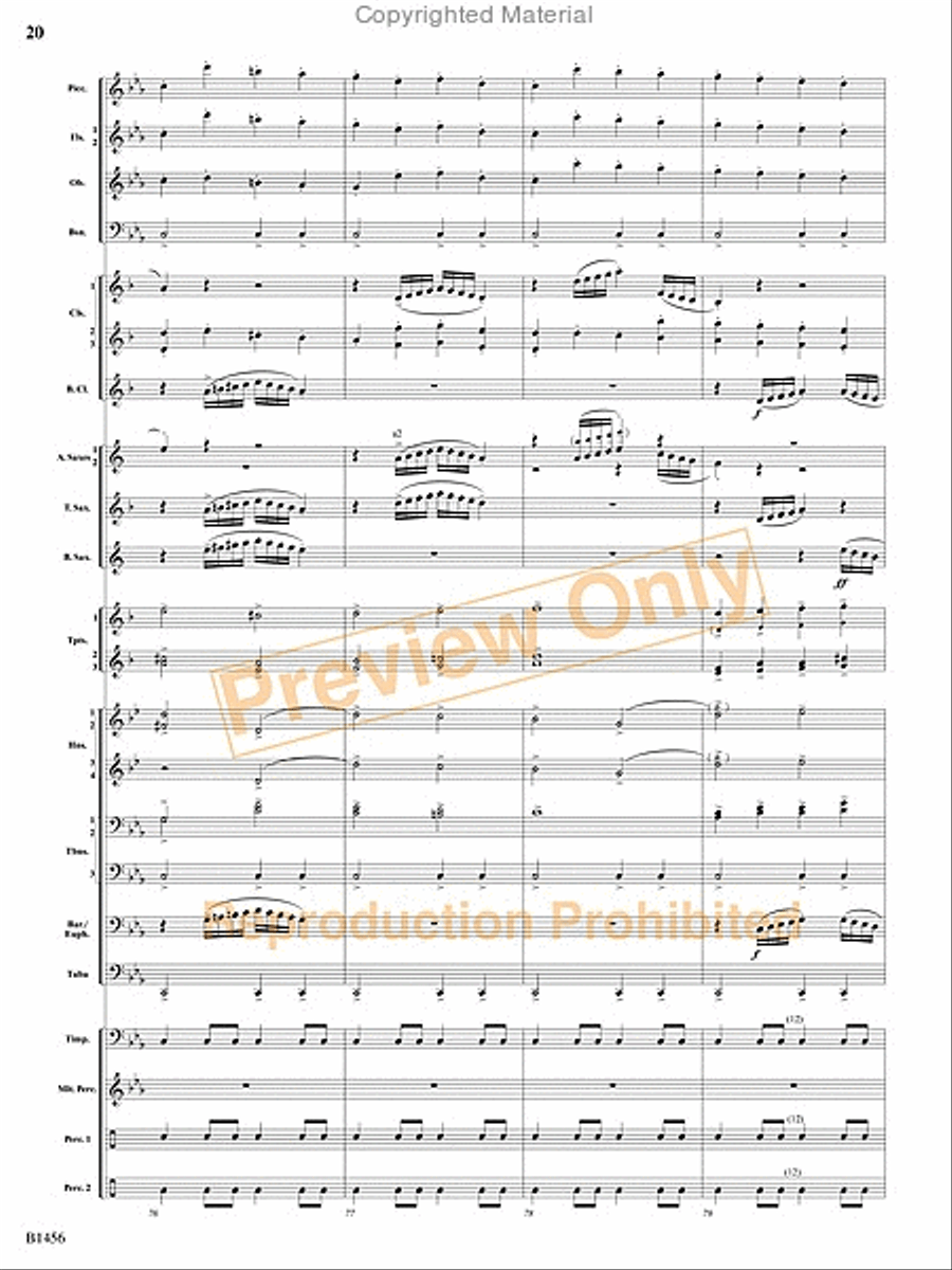 Overture to a Winter Celebration Concert Band scores gallery preview page 55