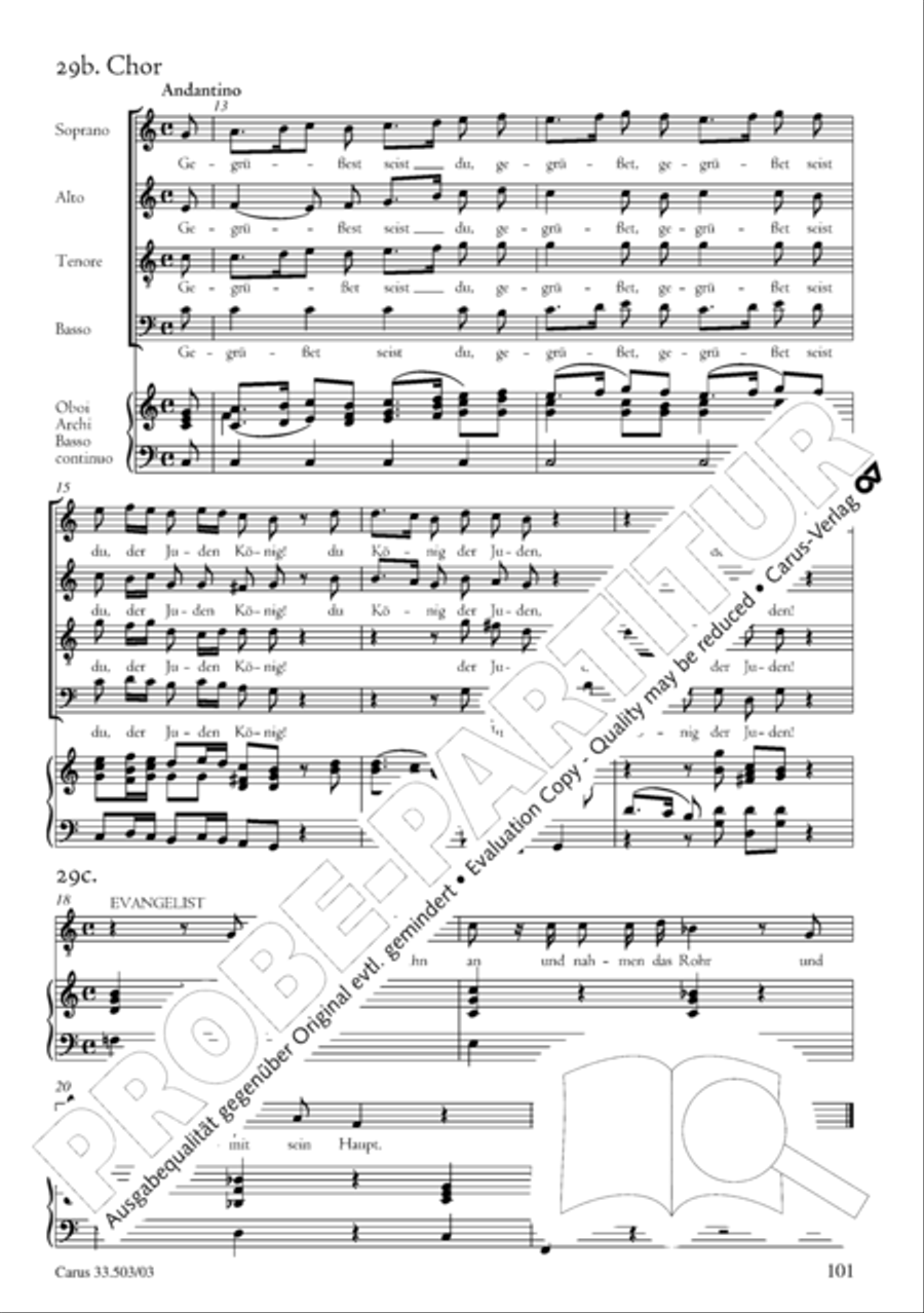 Passion according to St. Matthew (Passions-Musik nach dem Evangelisten Matthaus) SSATB scores gallery preview page 102