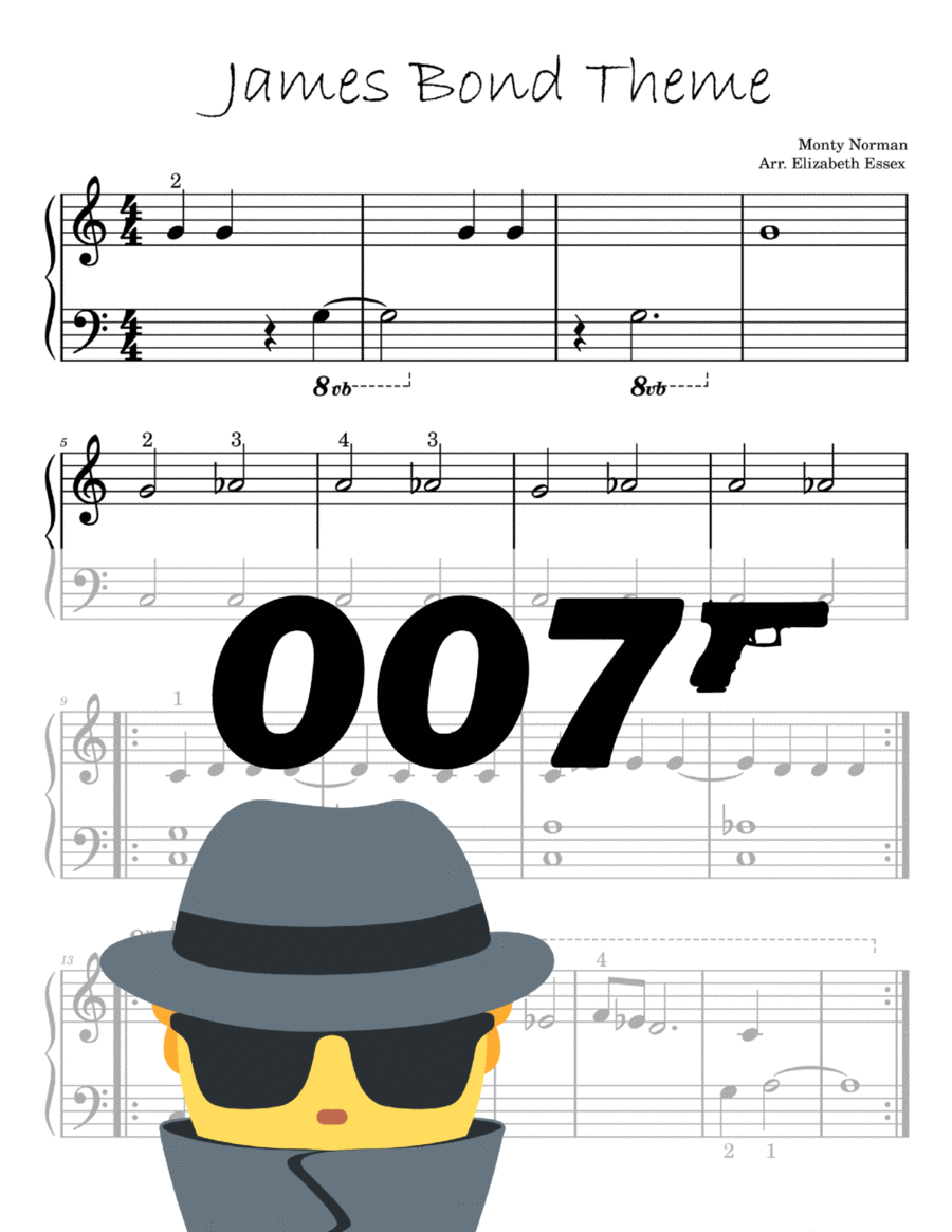 James Bond Theme Voice scores gallery preview page 1