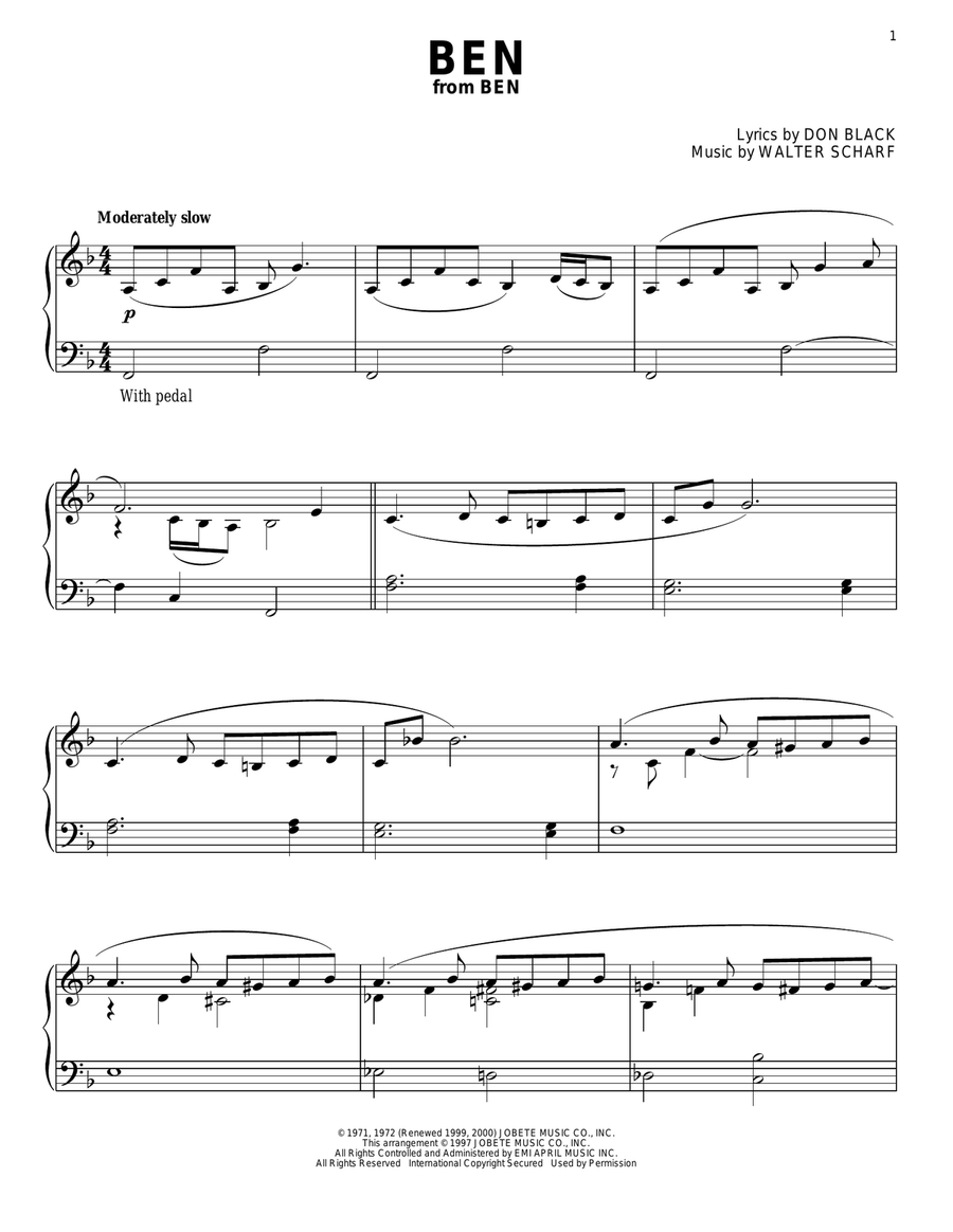 Ben Ben Piano Solo scores gallery preview page 1