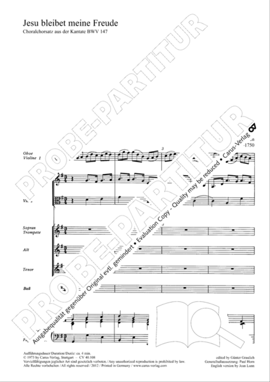 Jesus bleibet meine Freude 4-Part scores gallery preview page 3