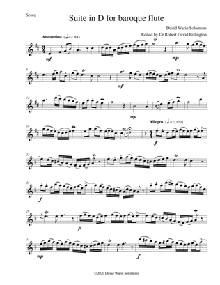 Suite in D for Baroque Flute