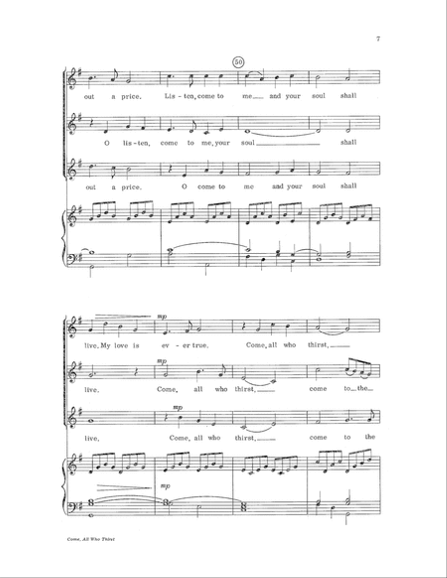 Come, All Who Thirst 3-Part scores gallery preview page 7