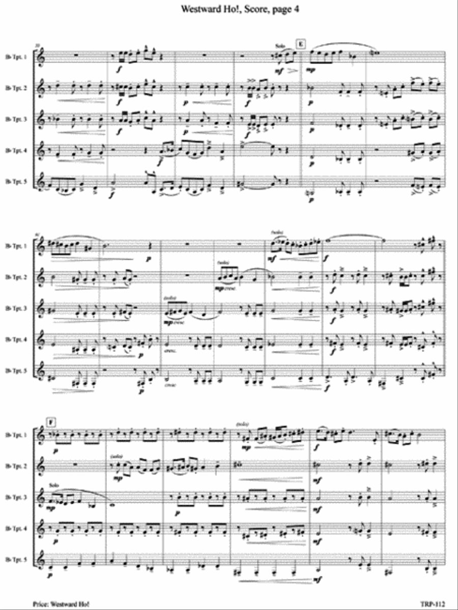 Westward Ho! Westward Ho! Small Ensemble scores gallery preview page 5