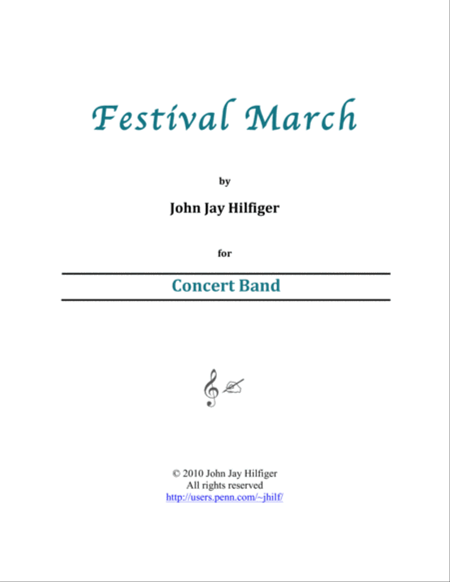 Festival March Concert Band scores gallery preview page 1