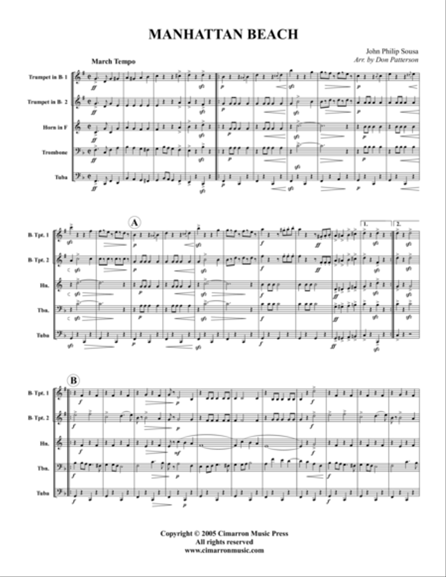 Manhattan Beach Brass Quintet scores gallery preview page 1