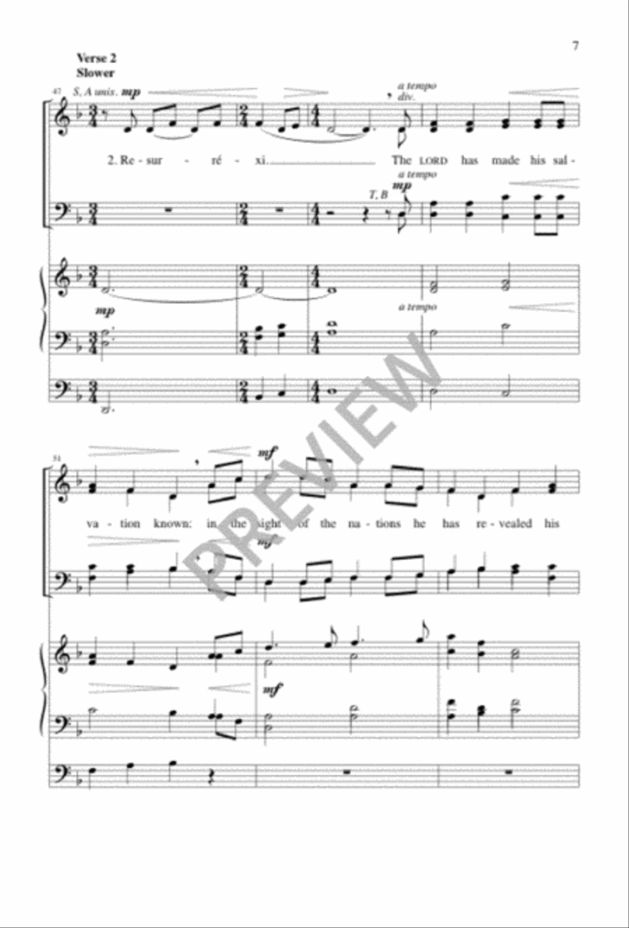 Sing to God a Joyful Song Sing to God a Joyful Song 4-Part scores gallery preview page 7