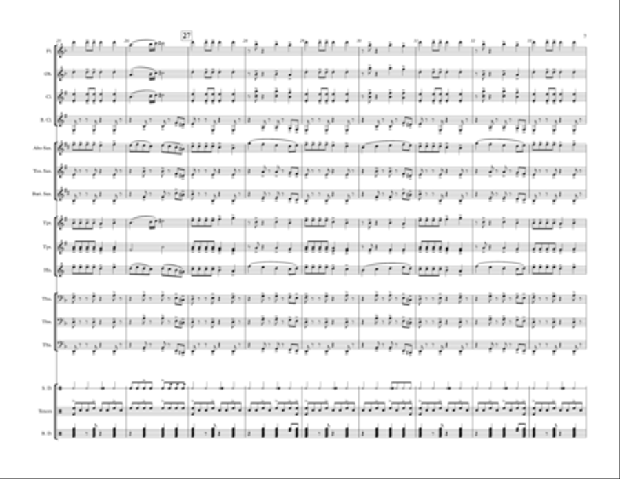 Epic Stadium - for Marching Band or Pep Band Concert Band scores gallery preview page 3