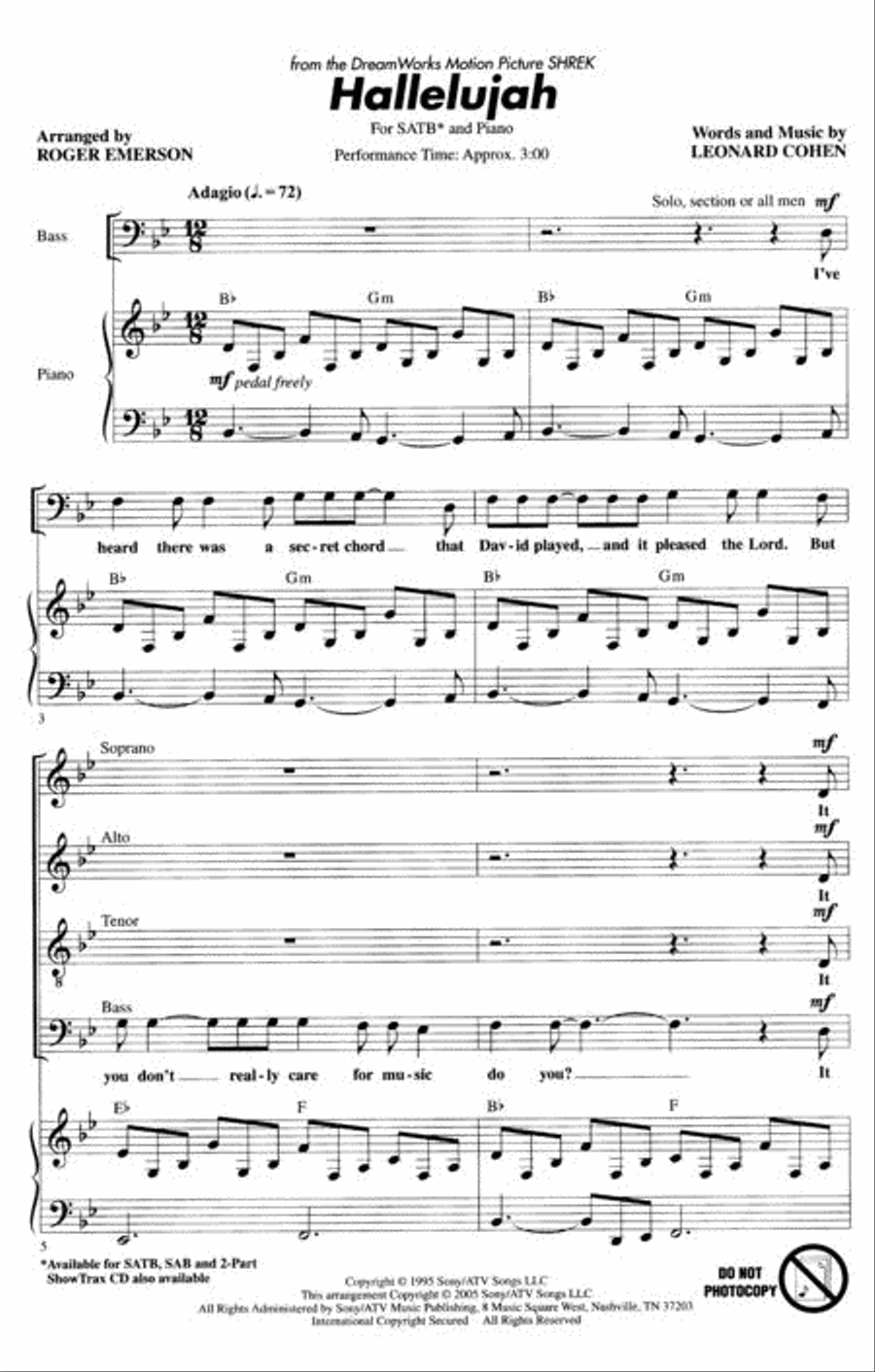 Hallelujah Hallelujah 4-Part scores gallery preview page 2