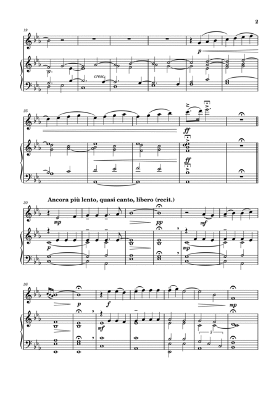 Cantus ad Pacem (instrumental version) Flute scores gallery preview page 2
