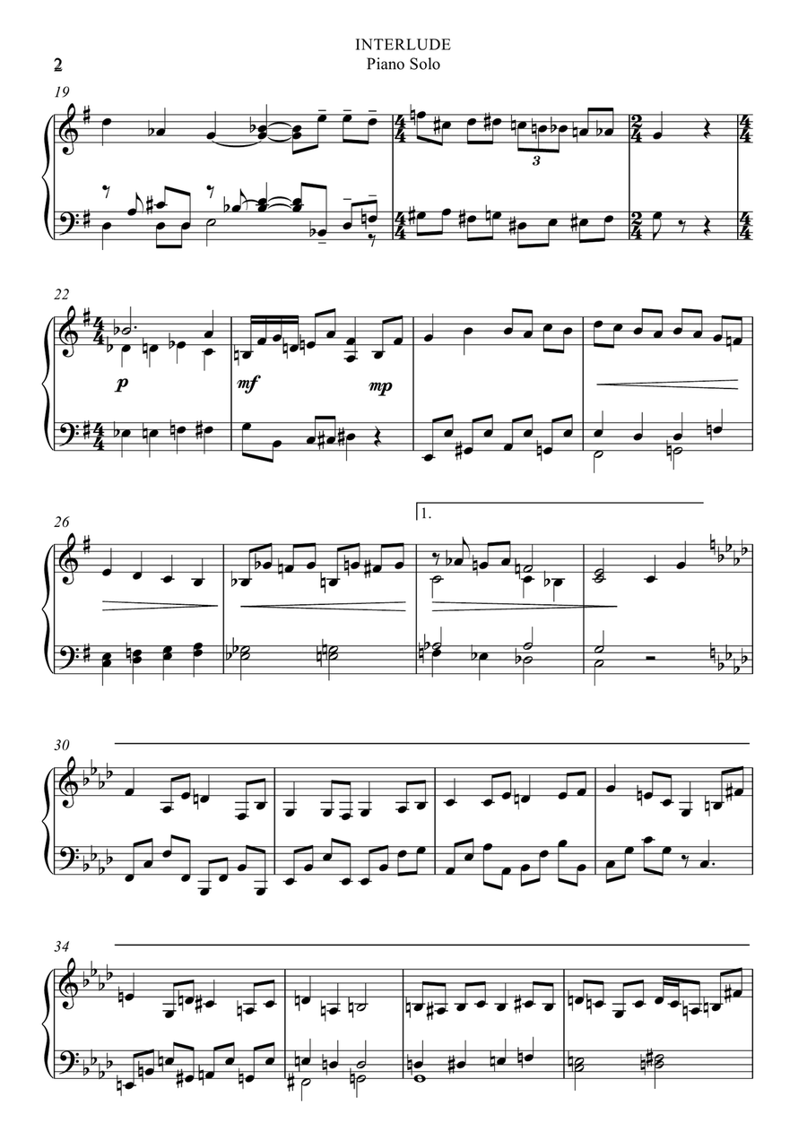 Interlude (piano solo) Interlude (piano solo) Chamber Music scores gallery preview page 4