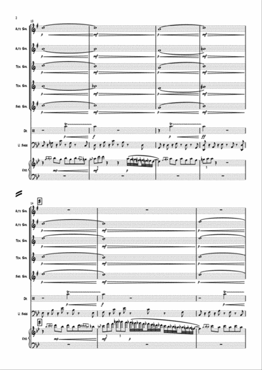Escalator Funk (Swing) Jazz Ensemble scores gallery preview page 2